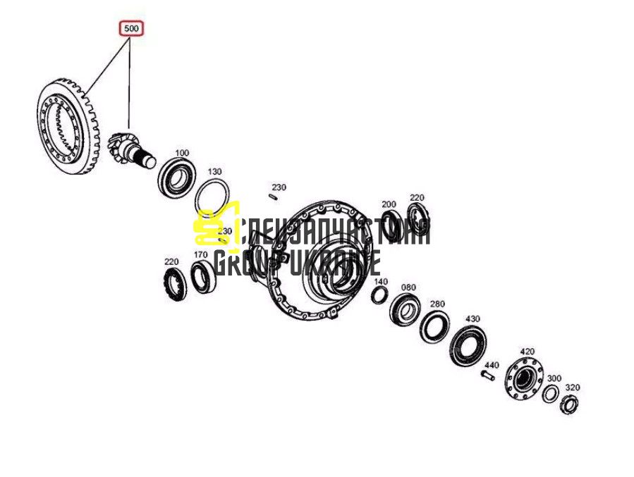 10045549 Главная (коническая) пара Z=9/37 Liebherr