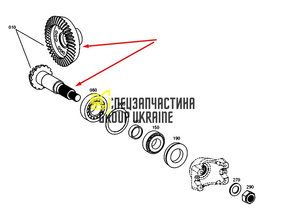 4475205068 Главная (коническая) пара Z=14/33 ZF