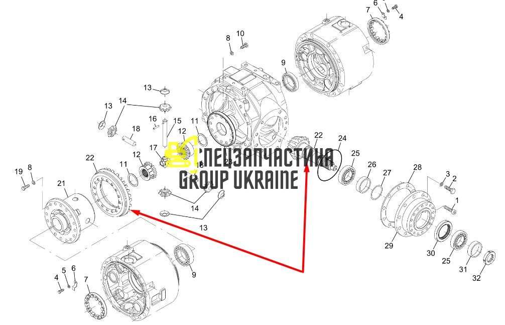 475077 Главная (коническая) пара Manitou