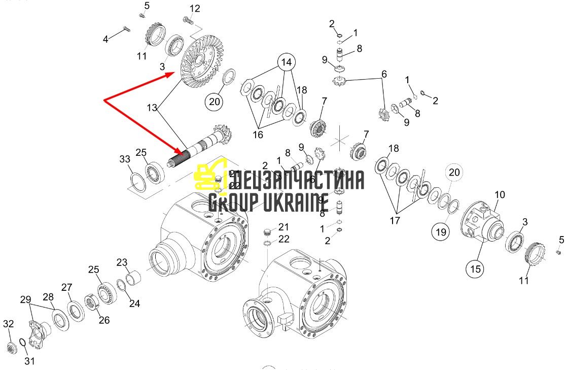 5370652114 Главная (коническая) пара Schaeff
