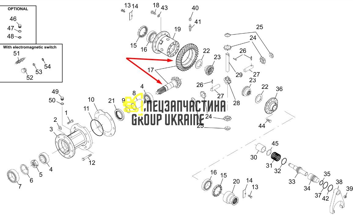 548660 Главная (коническая) пара Manitou