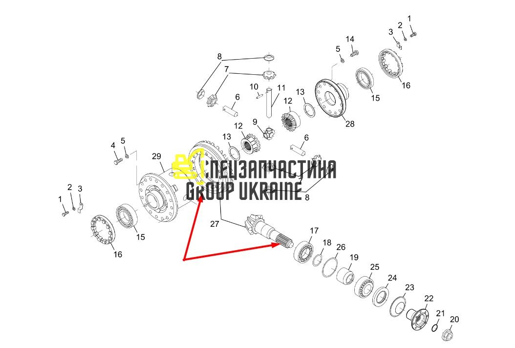 550104 Главная (коническая) пара Manitou