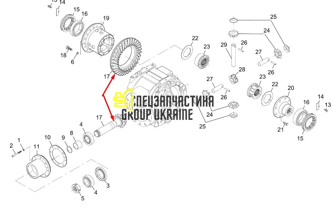 561361 Главная (коническая) пара Manitou