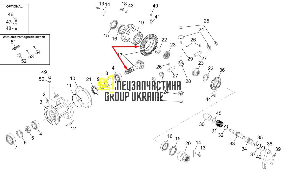 565A0102 Главная (коническая) пара Z=7/31 Mecalac