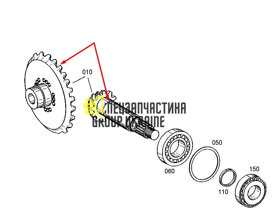 5904658333 Главная (коническая) пара Schaeff