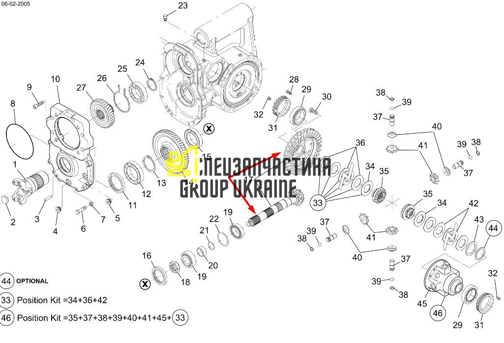 59154112 Главная пара (планетарка+хвостовик) Volvo