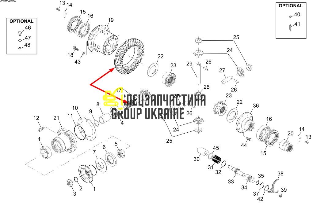 600392 Главная (коническая) пара Manitou