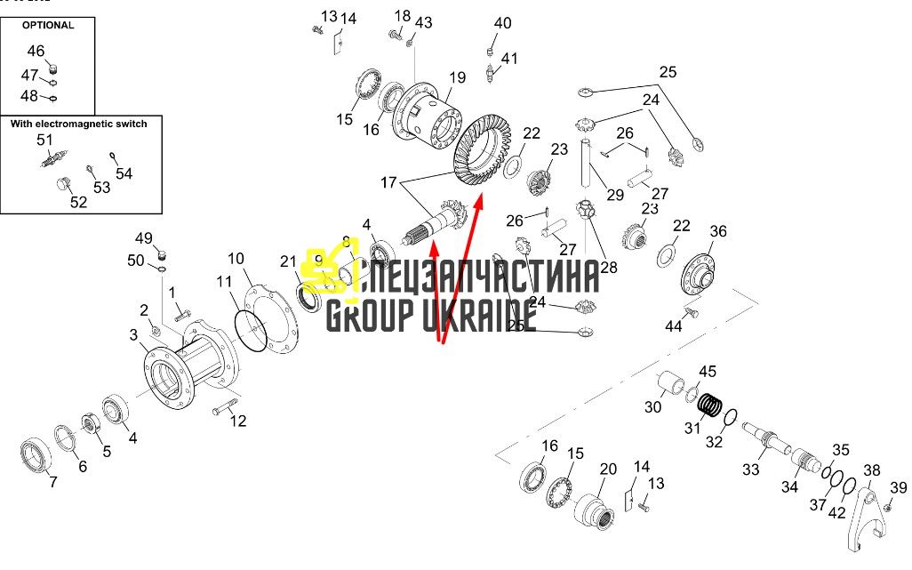 600393 Главная (коническая) пара Manitou