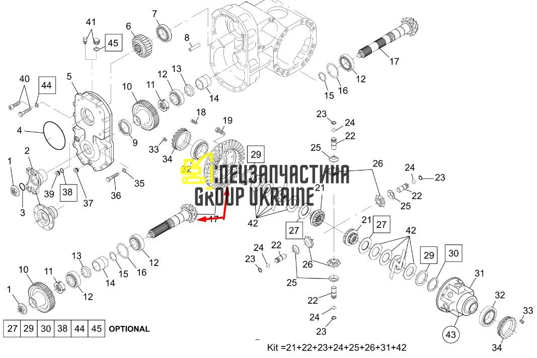 601554 Главная (коническая) пара Manitou