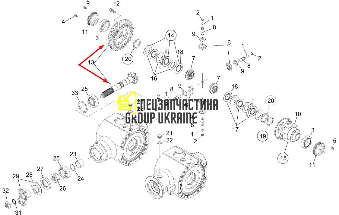 601818 Главная (коническая) пара Manitou