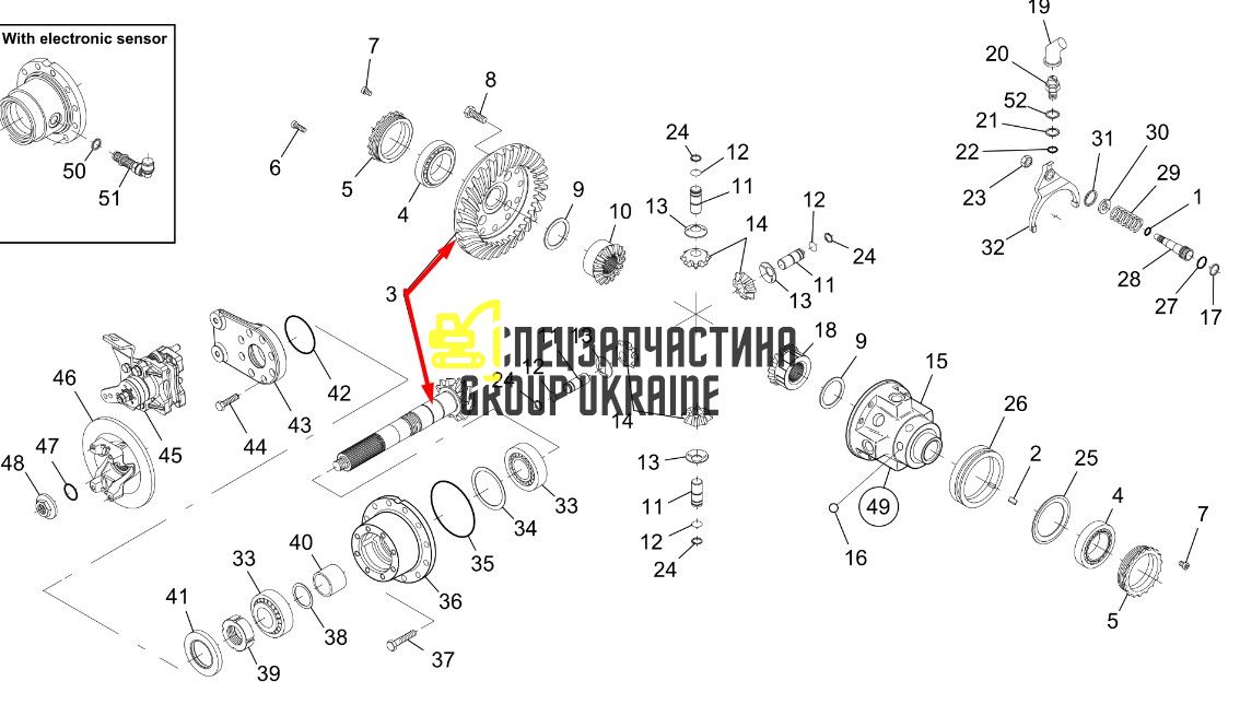 604642 Главная (коническая) пара Manitou