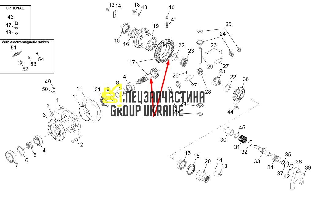 351687 Главная пара (планетарка+хвостовик) Hamm