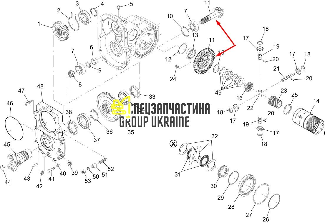 6912138 Главная (коническая) пара Bobcat