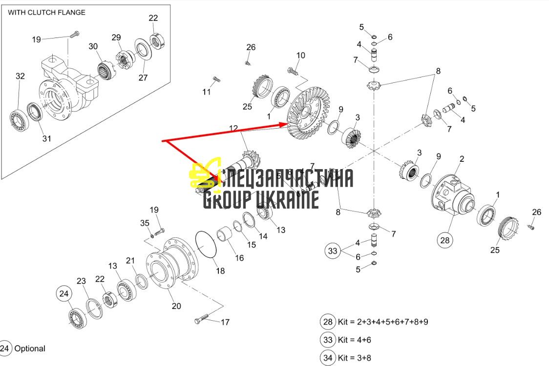 7017794 Главная пара (планетарка+хвостовик) Bobcat