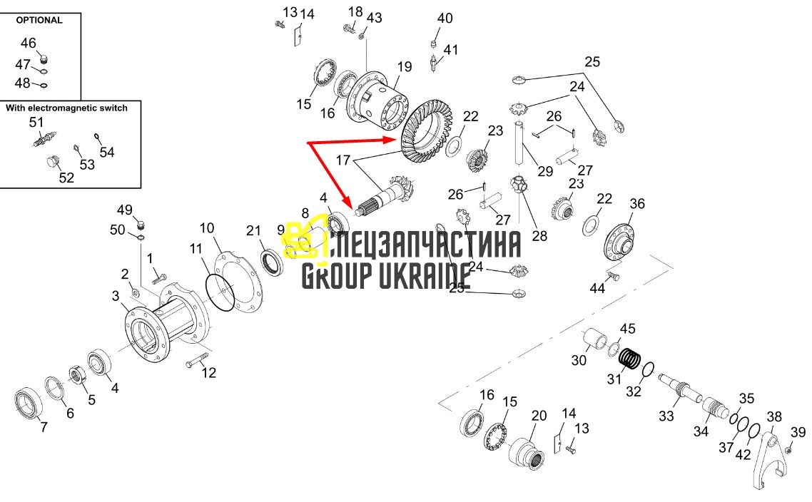 7025563 Главная (коническая) пара Liebherr