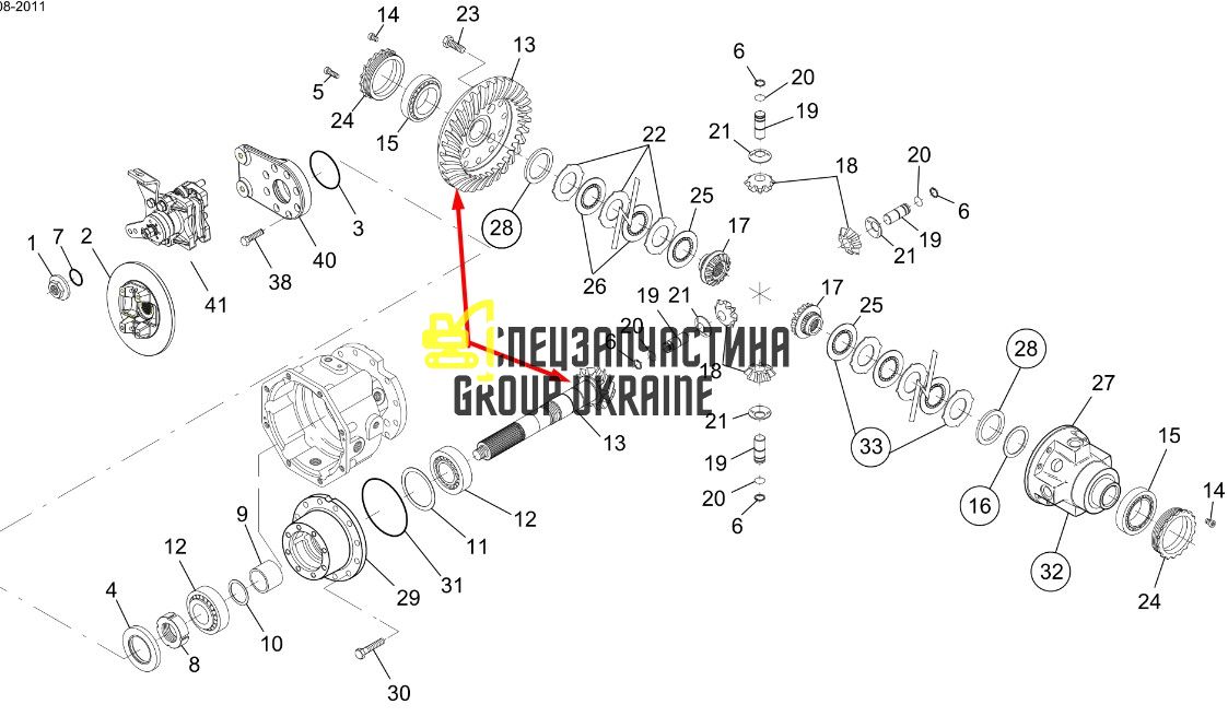 7028043 Главная (коническая) пара JLG