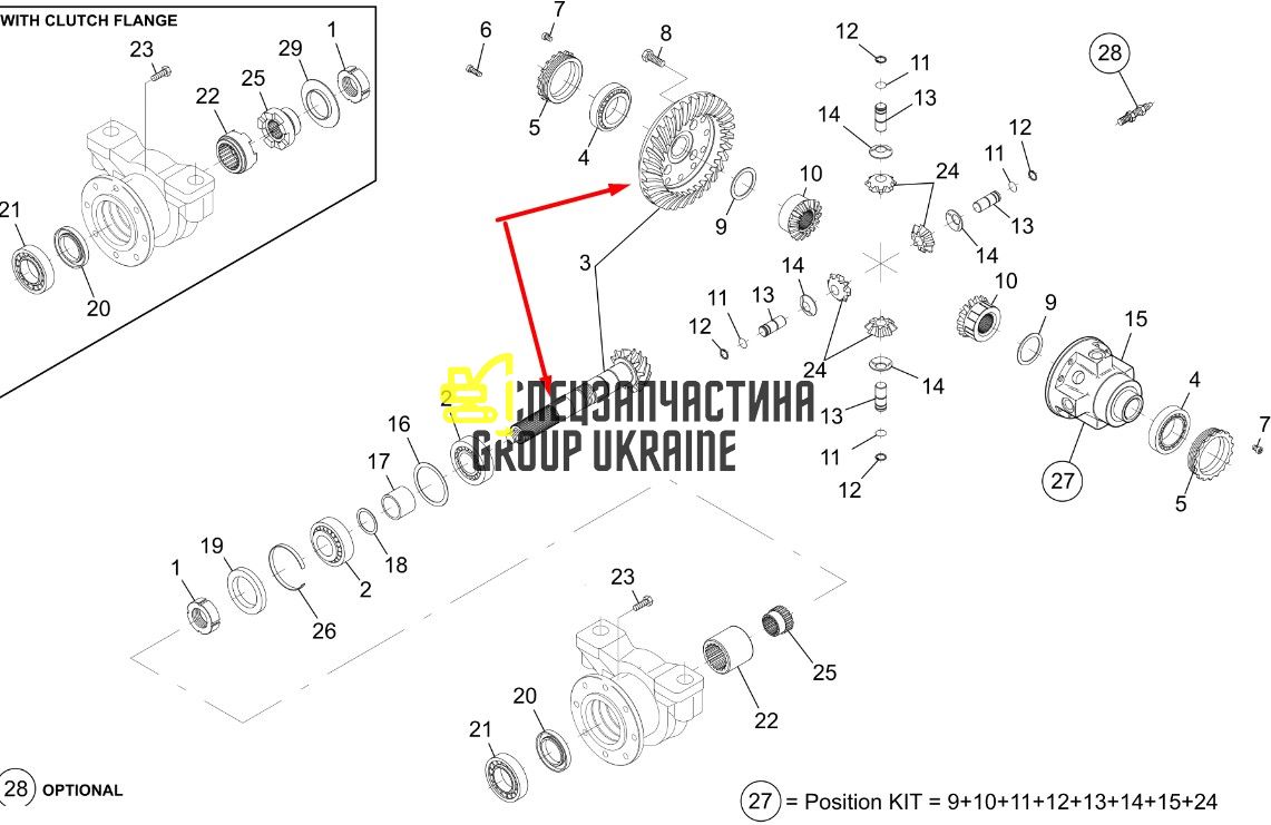 729705 Главная (коническая) пара Manitou