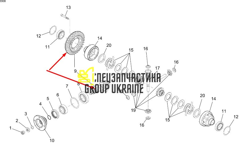 AL209943 Главная (коническая) пара John Deere