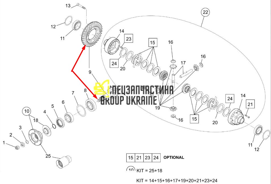 730.04.514.01 Главная (коническая) пара Dana Spicer