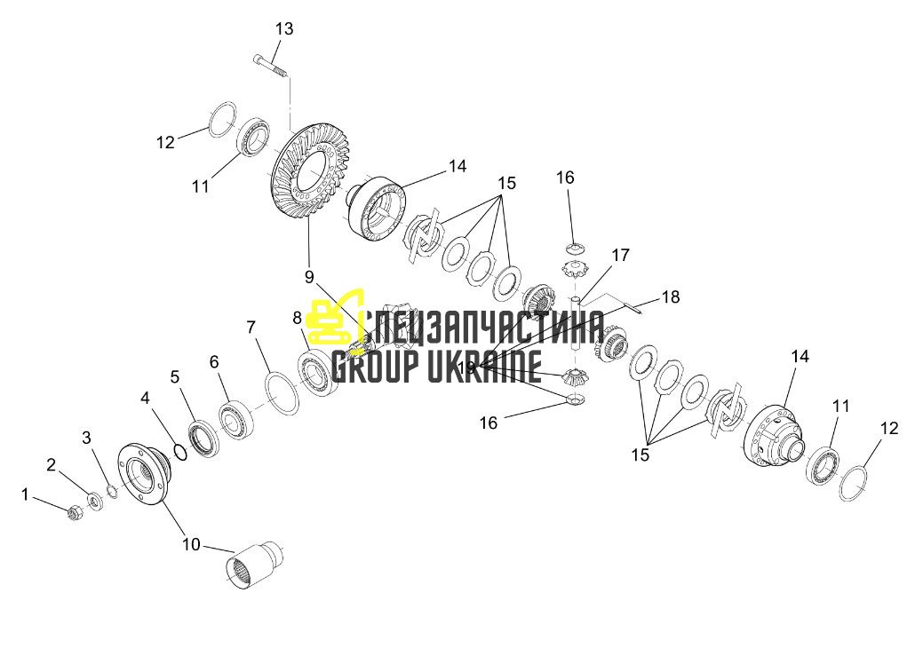 733.04.500.02 Главная (коническая) пара Dana Spicer