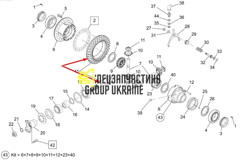ZTAM-00266 (734.04.507.07) Главная (коническая) пара Hyundai