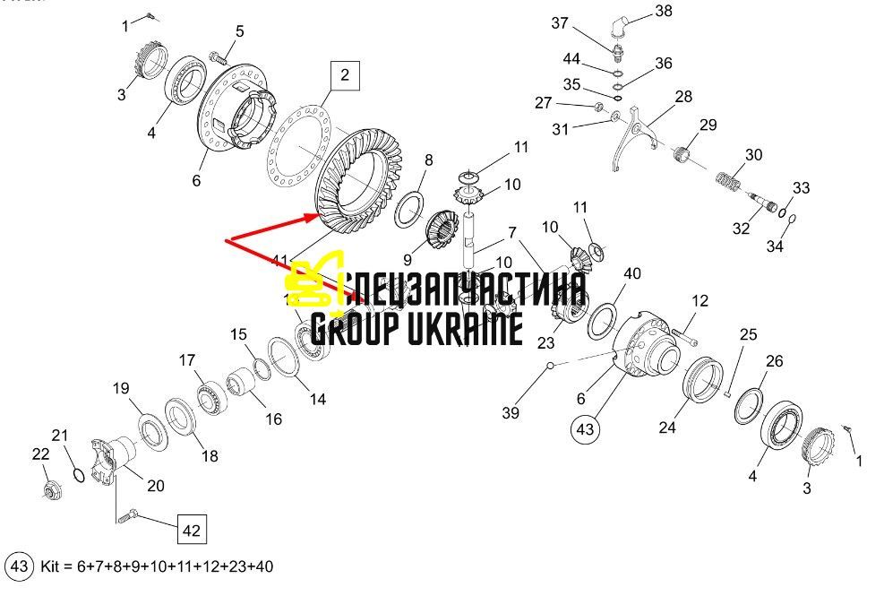 734.04.507.07 Главная (коническая) пара Dana Spicer