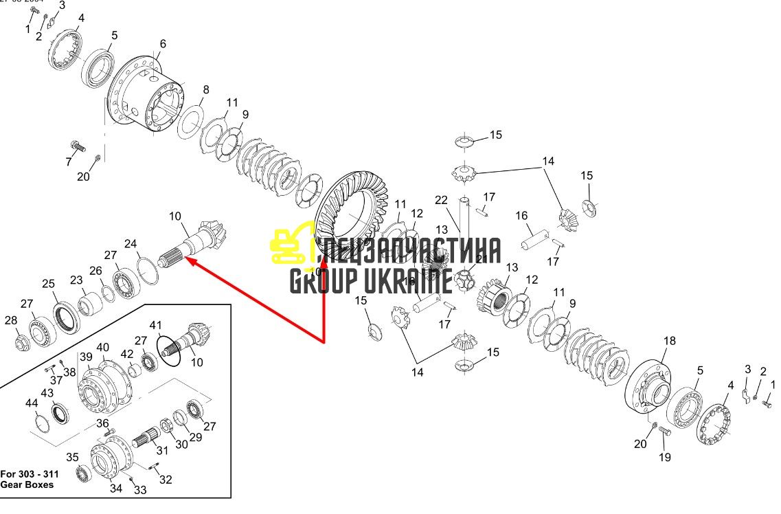 734.04.508.13 Главная (коническая) пара Dana Spicer