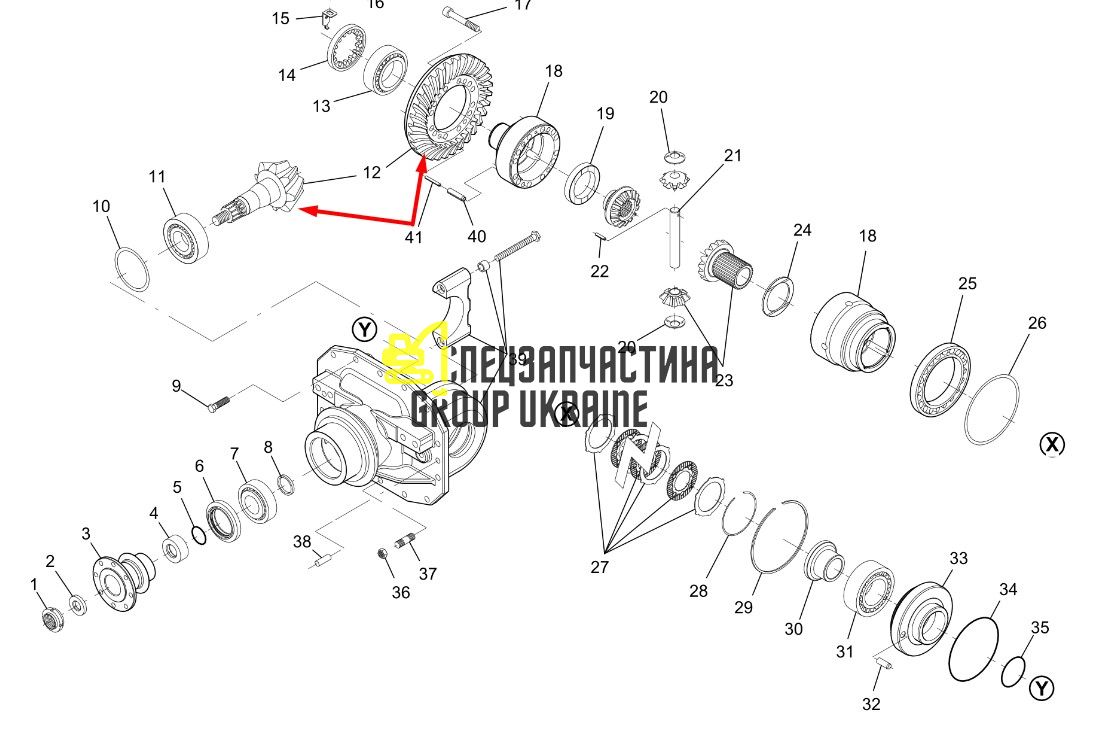 7350450501 (735.04.505.01) Главная (коническая) пара Z=12/31 Massey Ferguson