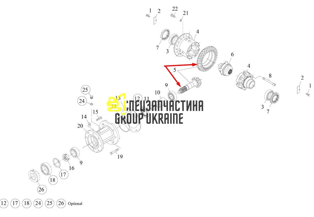 738.04.505.17 Главная (коническая) пара Dana Spicer