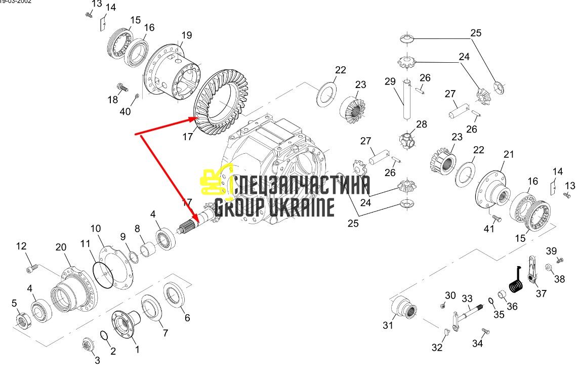 561566 Главная (коническая) пара Manitou