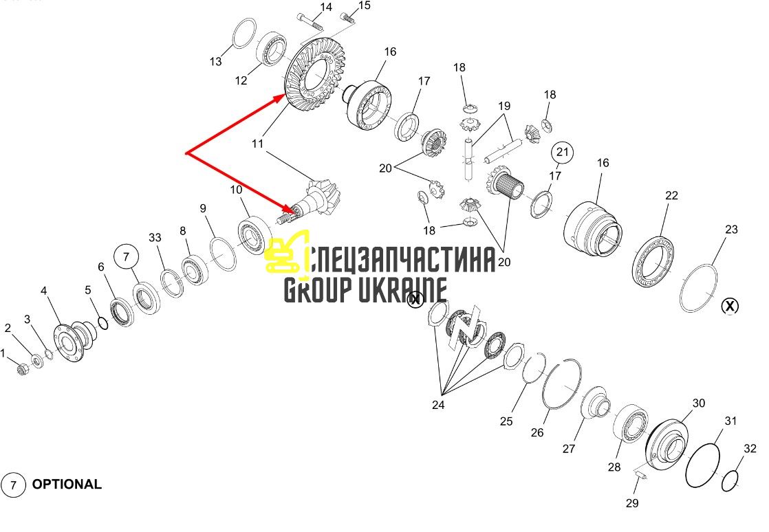 740.04.504.01 Главная (коническая) пара Dana Spicer