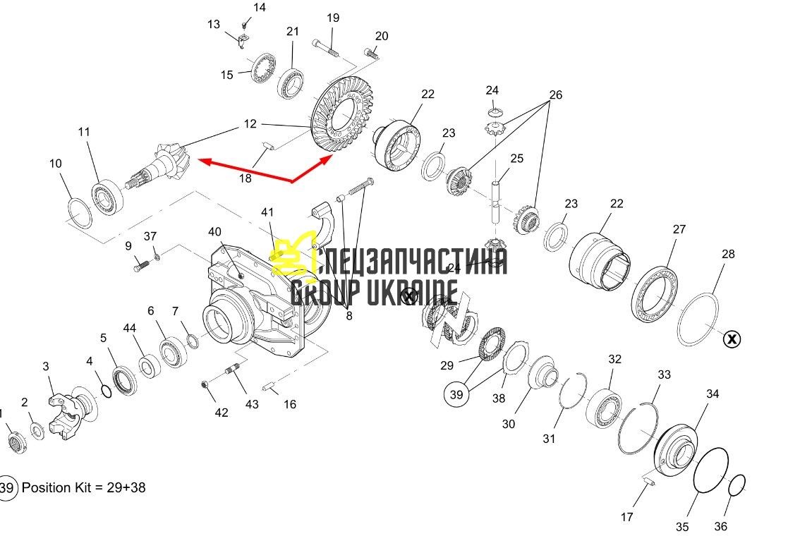 745.04.503.01 Главная (коническая) пара Dana Spicer