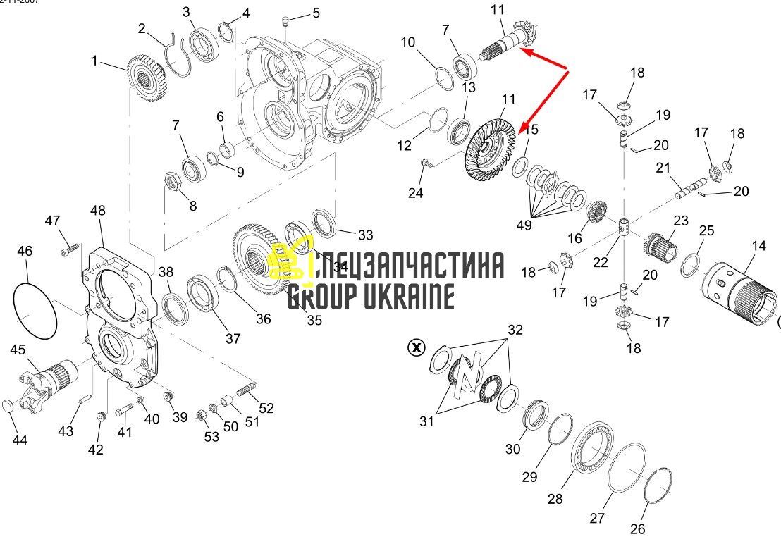 746388 Главная (коническая) пара Manitou
