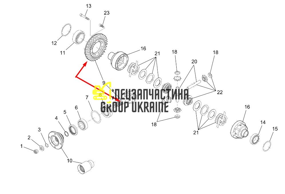 AL208808 Главная (коническая) пара John Deere