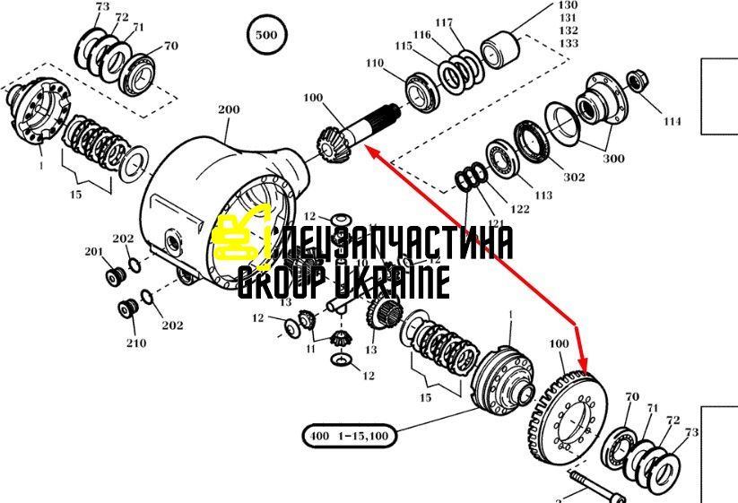 864070 Главная (коническая) пара Carraro