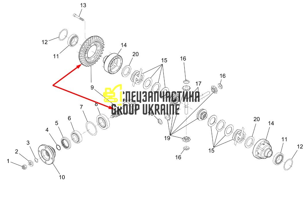AL209940 Главная (коническая) пара John Deere