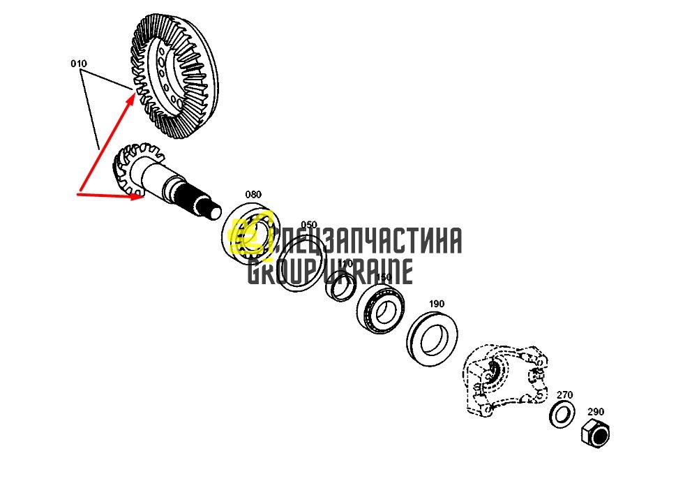 4475206069 Главная (коническая) пара ZF