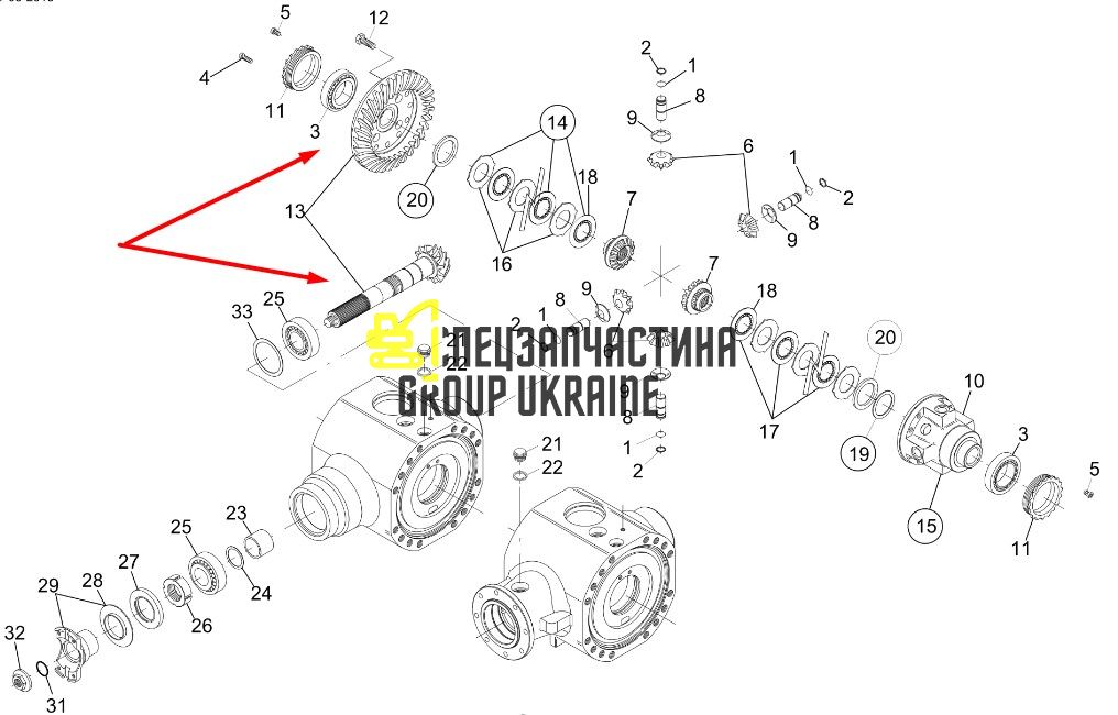 1000173815 Главная пара (планетарка+хвостовик) Kramer