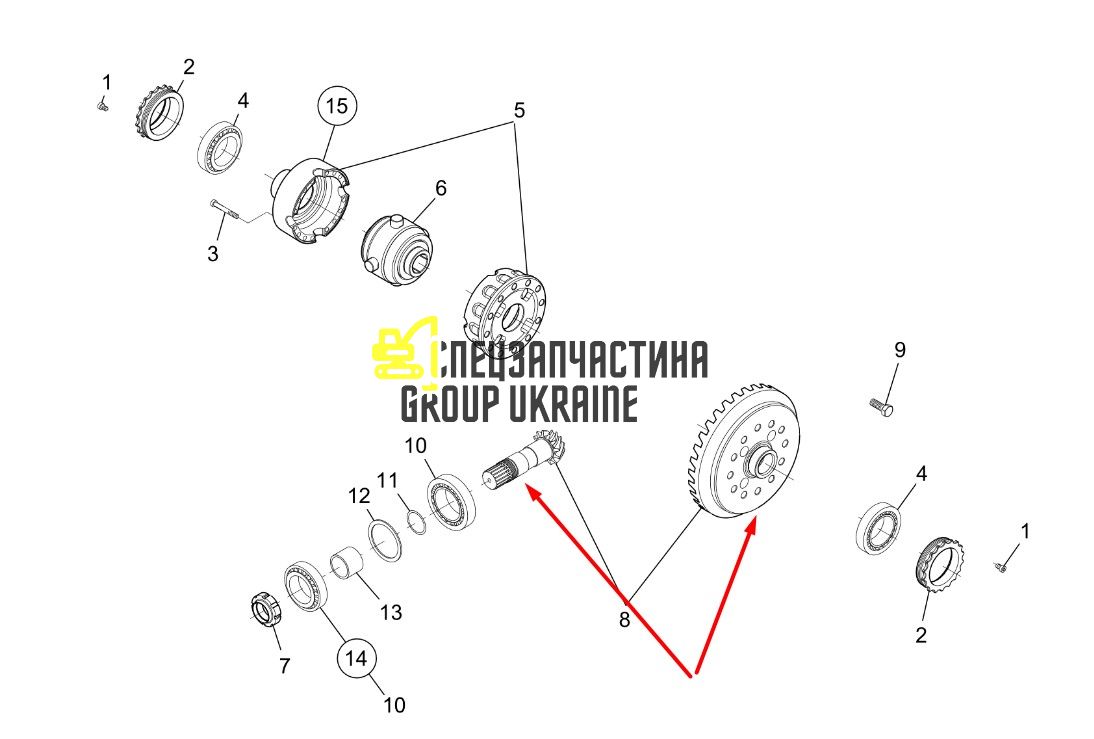 13263330 Главная пара (планетарка+хвостовик) Volvo