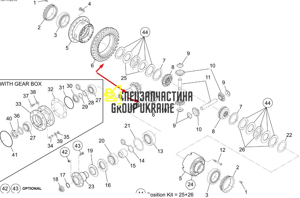 59194241 (212.04.501.06) Главная пара (планетарка+хвостовик) Volvo