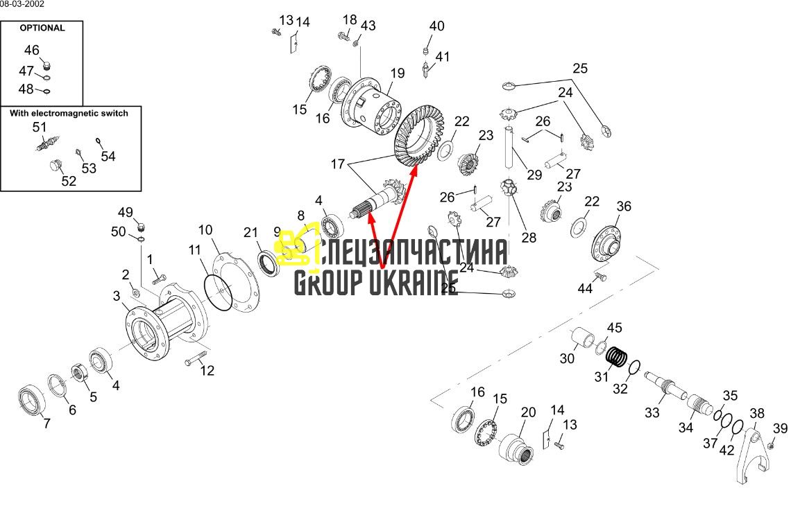 ZM2284366 Главная пара (планетарка+хвостовик) Volvo