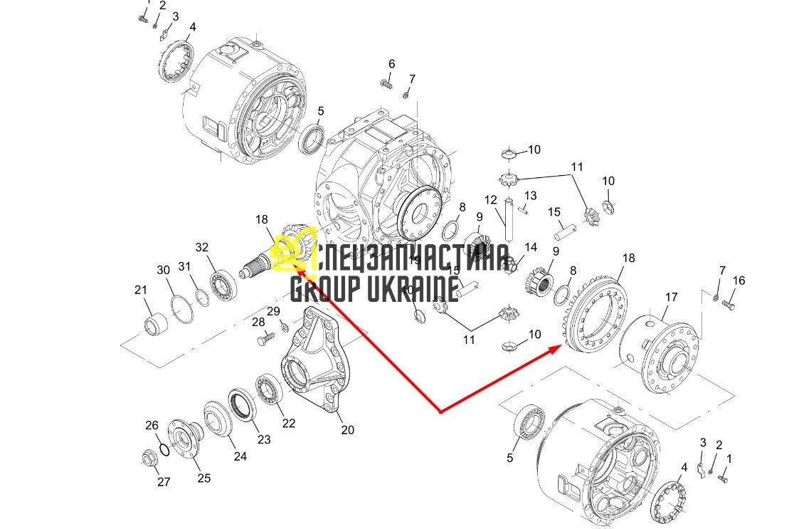 ZTAM-00970 Главная (коническая) пара Z=9/39 Hyundai