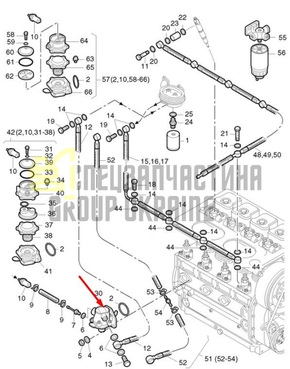 01478902 Топливный насос подкачки Hatz 2L30, 2L40, 2L41, 3L40, 3L41, 4L40, 4L41
