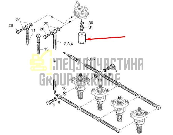 50251500 Топливный фильтр Hatz 2L30, 2L40, 2L41