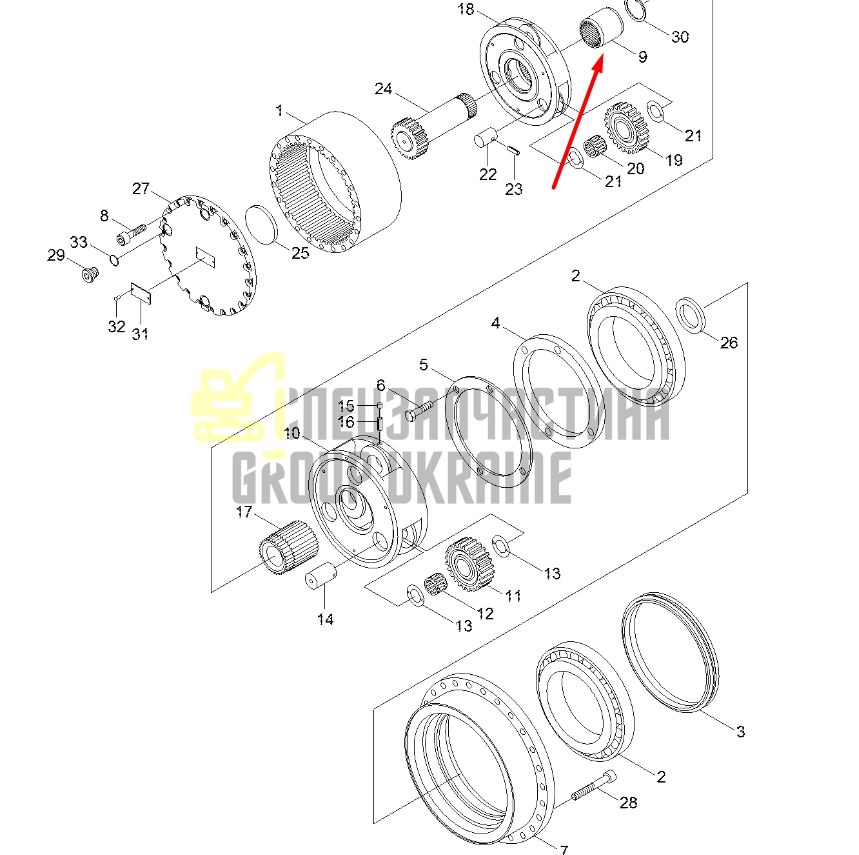 39Q8-42171 Муфта соединительная для Hyundai R300LC, R350LC