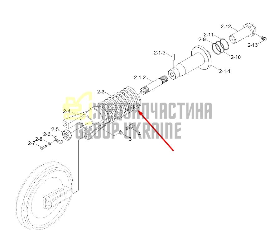 Hyundai 81N4.14012GG Натяжитель гусеницы для R125LCR-9A