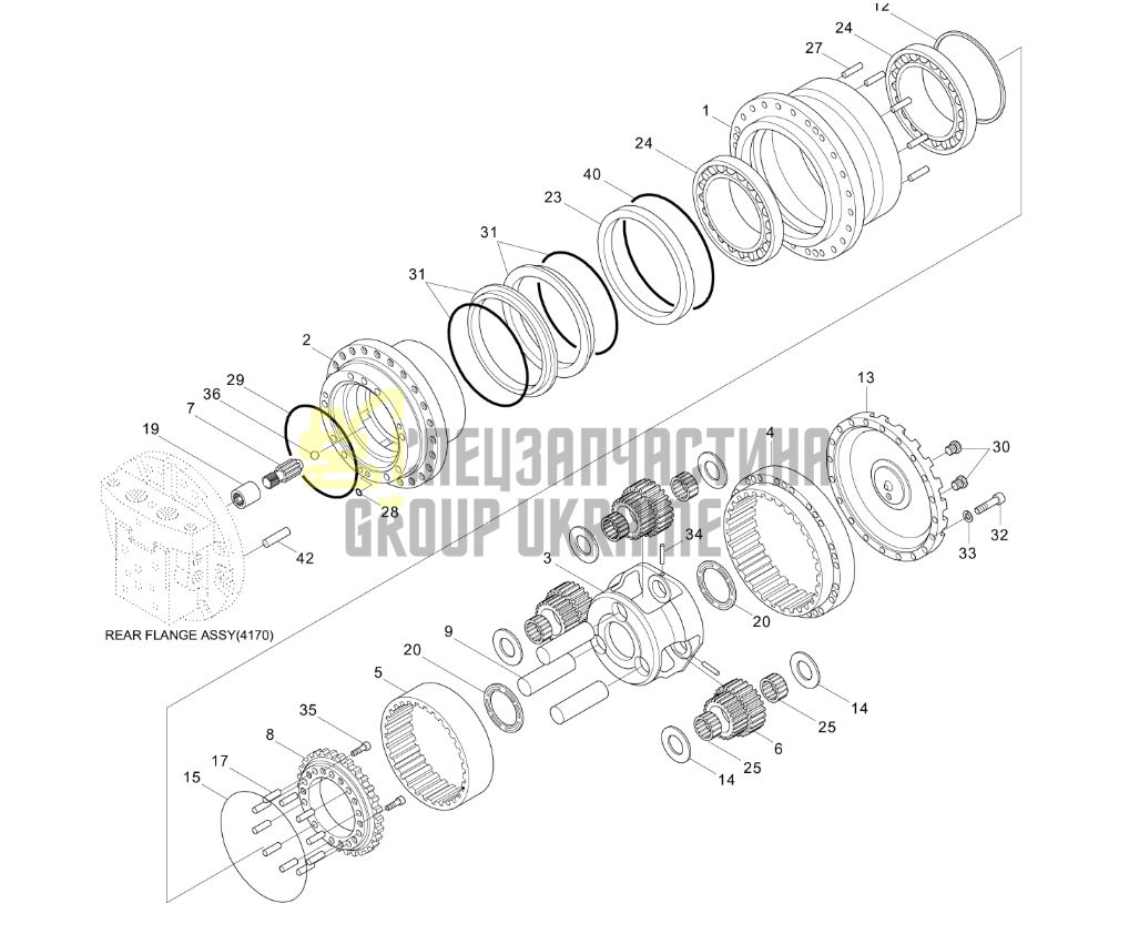 XKAH-00357 Водило редуктора Hyundai R140LC-7, R160LC