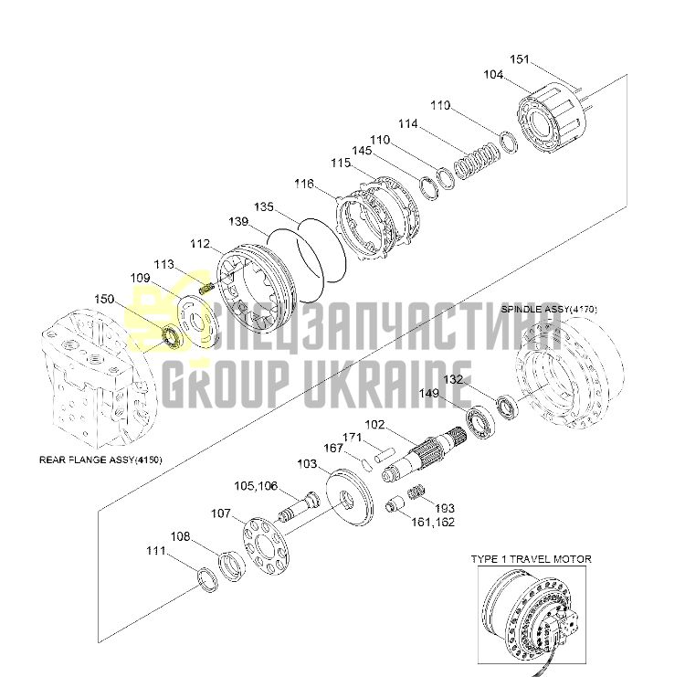 XKAH-00366 Сальник бортового редуктора для HYUNDAI R160LC-7 даукон, уплотнение
