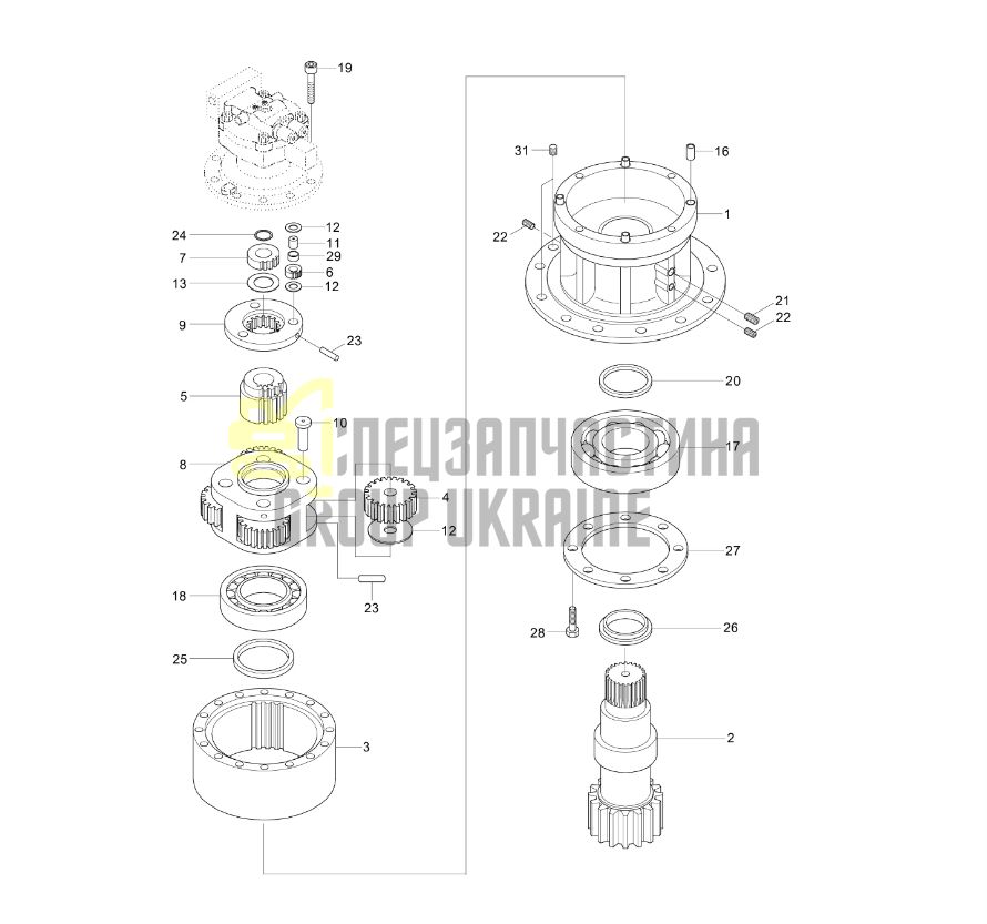 XKAQ-00272 Водило в сборе Hyundai R140LC-7, R160LC