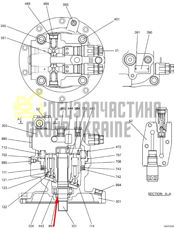 AP2086F Сальник гидромотора хода/поворота насоса K3V63DT NEW Holland E215 Kobelco SK210-6
